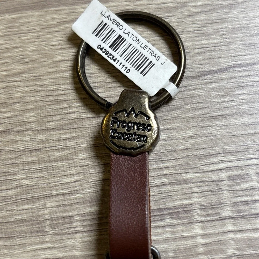 Brass keychain With The Letter J